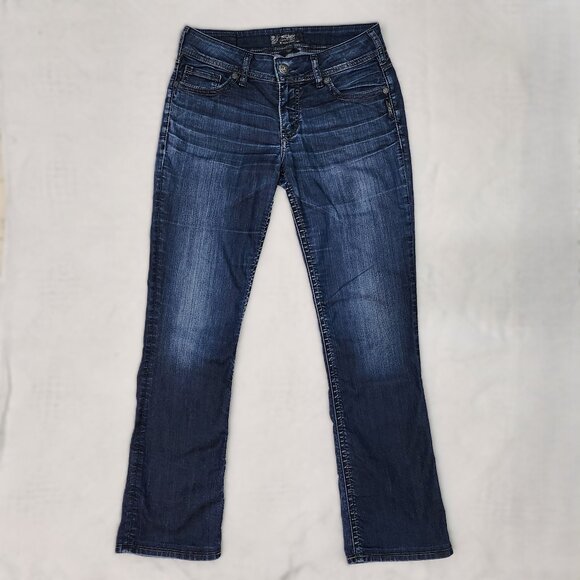 Silver Jeans Suki 17* Boot Cut Blue Jeans - Picture 2 of 5